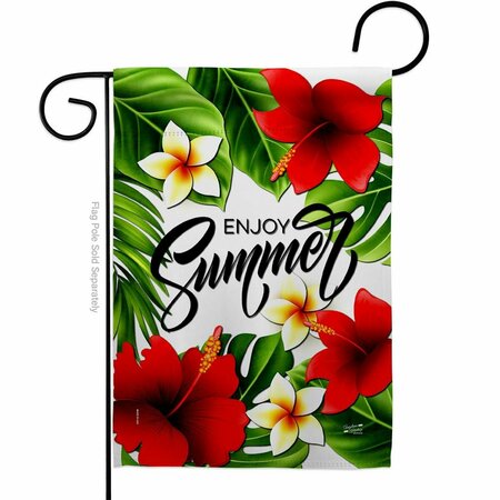 PATIO TRASERO Summer Hibiscus Summertime Fun & Sun 13 x 18.5 in. Dbl-Sided Decorative Vertical Garden Flags for PA4061229